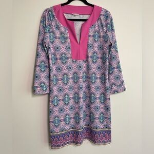 Cabana Life Long Tunic Swim Dress Cover Up 50+ UV Large L. Like new